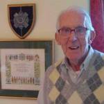 Norman today at Erskine with his Sergeant's plaque.