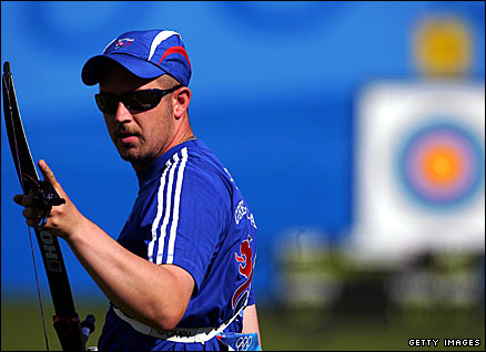Larry Godfrey competing at the 2004 Olympic Games in Athens