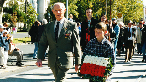Keith Hill, Veteran, and grandson Ben