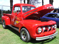 Classic American vehicle in Newquay