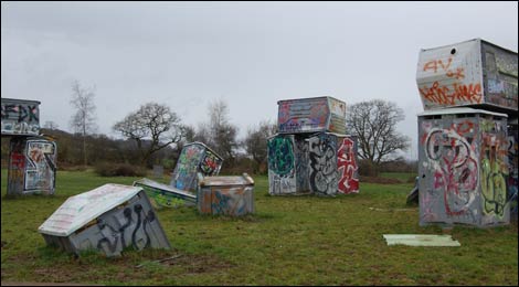 Banksy's portable toilet sculpture
