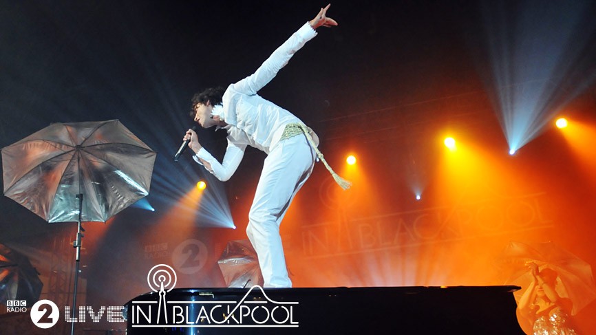 Mika performing at Radio 2 Live In Blackpool