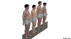 Comparación de cuatro hombres promedio de Nickolay Lamm