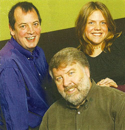 Roy Noble with Jon Dee and Radio Wales colleague Kathryn Martin