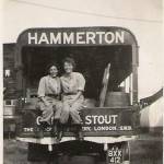 Hilda and her best friend in the back of a commandeered HAMERTONS lorry.