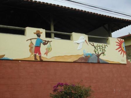 This is a painting in a house