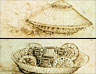 A drawing of military machines from Leonardo Da Vinci's notebook c.1487