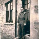 Photograph of Bill Howie in Black Watch uniform tsaken at his mothers house in 3 Croft Terrace in 1942