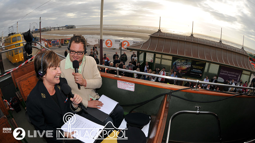 Alan Carr on Blackpool's Princess Alice Tram