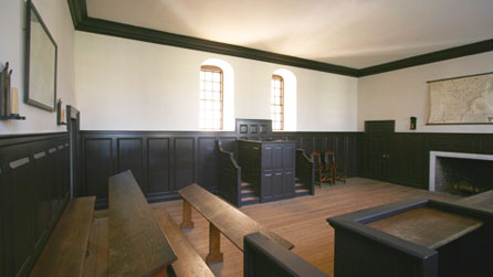 Un o'r ystafelloedd ble roedd Goronwy Owen yn dysgu