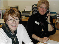Anne and Margaret hard at work