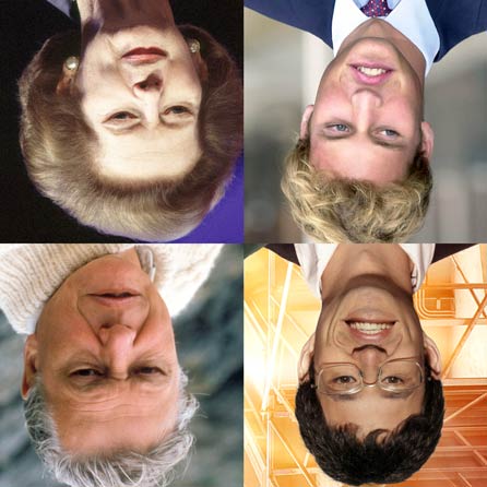 The 'Thatcher illusion' applied to photos of Margaret Thatcher, Prince William, David Attenborough and Dr Yan Wong