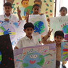 Children display their peace day art