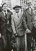 Photograph of Cliff, his father and Jack Gorst