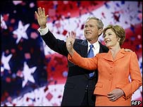 George ve Laura Bush Cumhuriytçi Parti kurultayında