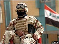 Irak'ta bir polis komandosu