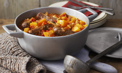 Sausage, pumpkin and sage casserole by Matt Tebbutt