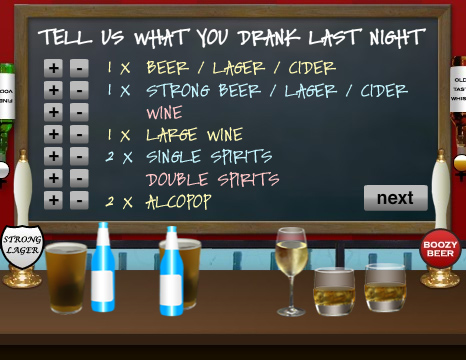 Image from Newsbeat's Booze Calculator