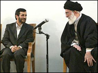 آیت الله خامنه ای و احمدی نژاد