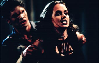 Faith having a barney with a vampire. Didn't expect that one, did she?