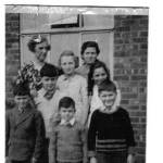 Mrs Hughes, daughter Jean, my mother, Eddie, Arthur, Peter, Frank and I (Freda)
