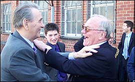 Clough is greeted by Lionel Pickering