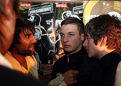 Backstage at the NME Awards