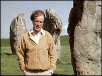 Gwyn Richards among the stones at Avebury