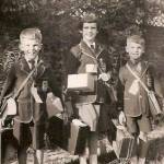 Peter, Margaret, and Paul Dolan prepare to be evacuated to Suffolk