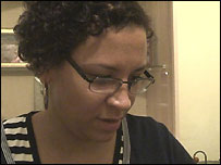 Face of woman of mixed race