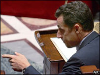 Fransa İçişleri Bakanı Nicolas Sarkozy