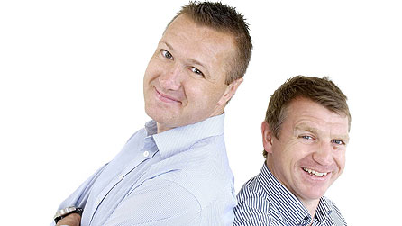 Total Sport: (left) Steve Howey and (right) Marco Gabbiadini