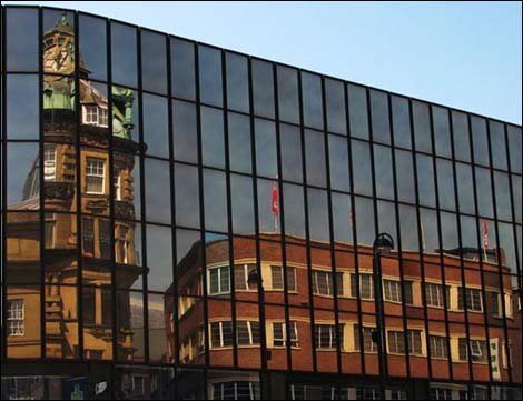 Reflections in building. Image: Chris Harrison