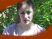 Gemma talking to Carl in the grounds of Jesus College