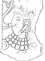 Drawing of a woman thought to be related to rulers of Tikal