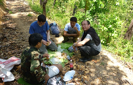 Having a lunch break