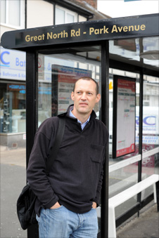 Paul Bennison on the Great North Road in Gosforth