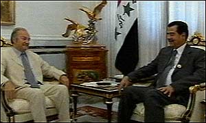 Galloway se se Saddámem Husajnem setkal v srpnu 2002