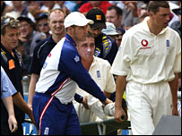 Jones was injured at the Gabba in 2002