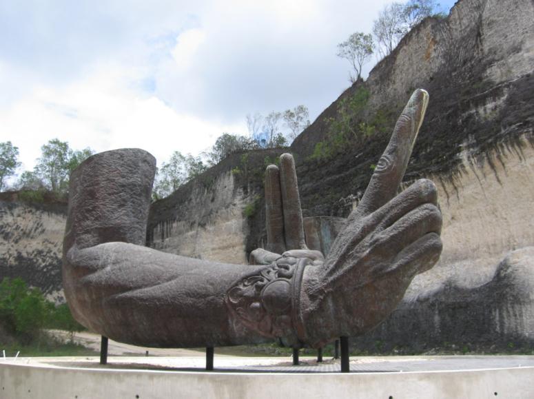 one of the huge sclupture at GWK, Bali