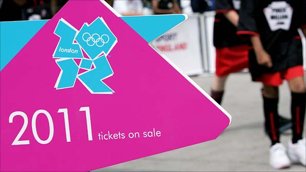 Ticket sign for the 2011 Olympics