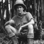 Airman Ken Armstrong in the jungle on his first tour to Imphal in 1942.