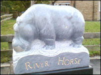 Hippo statue