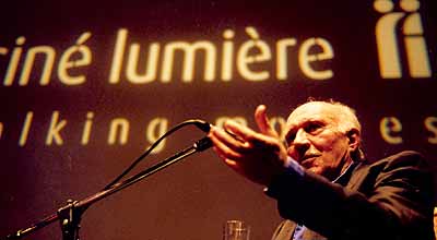 Michel Piccoli, wooing audiences at the Ciné Lumière. 