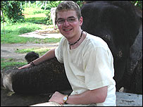 Richard and elephant