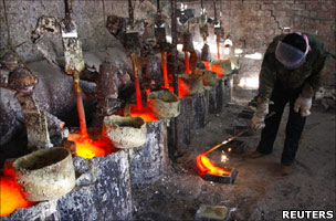 Rare earth smelter in China