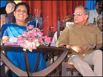 President Kumaratunga with JVP leader Somawansa Amerasinghe