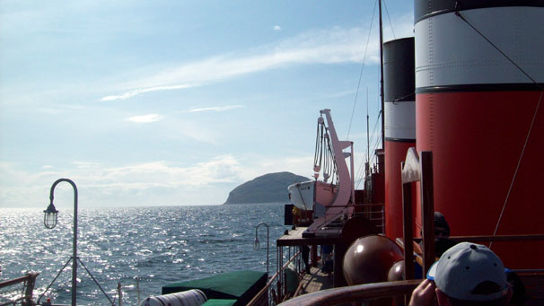The Waverley steams ahead to Ailsa Craig on a beautiful Sunday July afternoon with Myra McLanaghan of Ayr and her camera onboard.