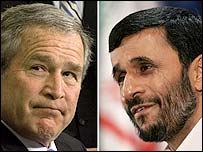 ایرانی صدر احمدی نژاد اور صدر بش