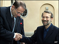 خاوير سولانا و علی لاريجانی